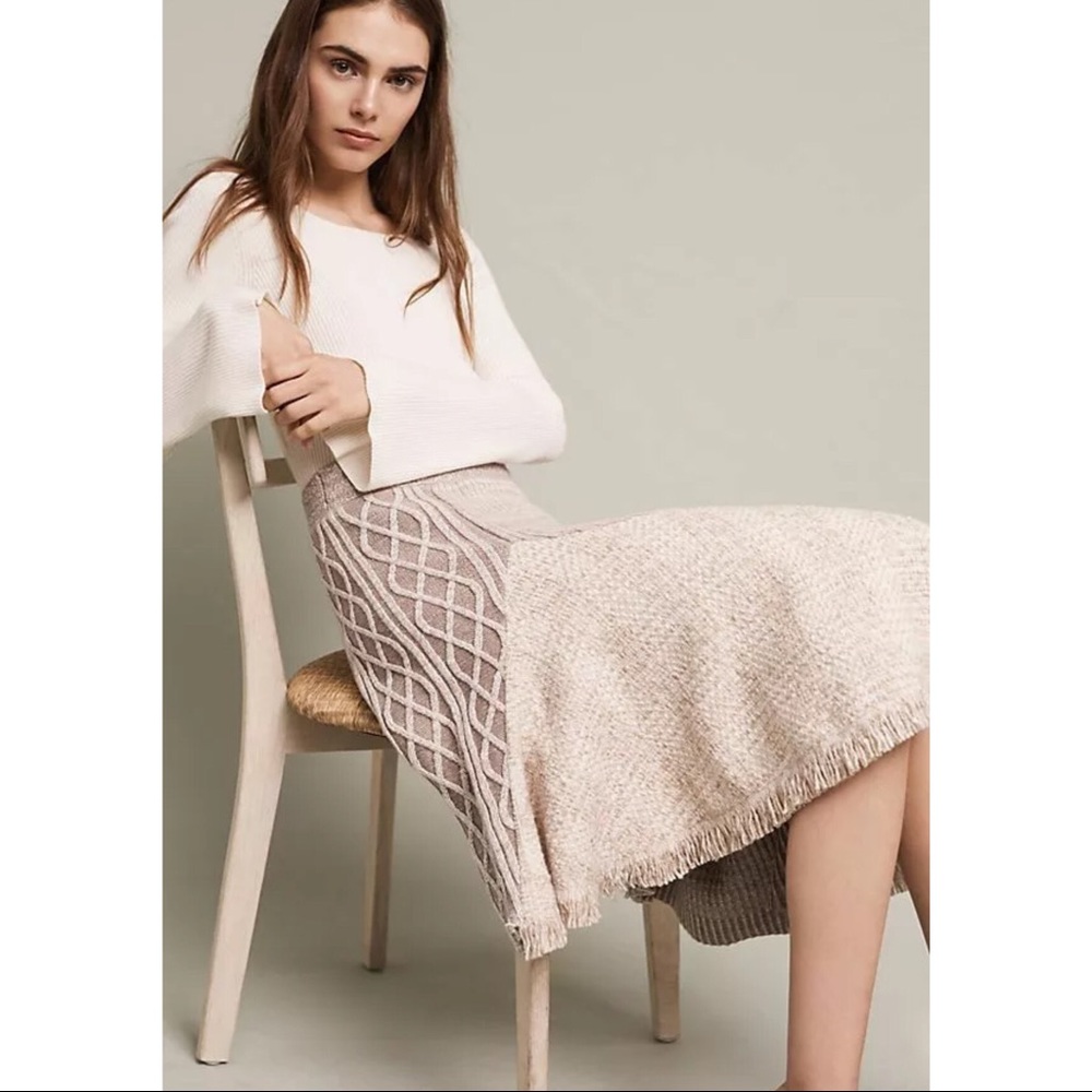 ANTHROPOLOGIE ELENE ASYMMETRICAL SWEATER SKIRT - Picture 3 of 7